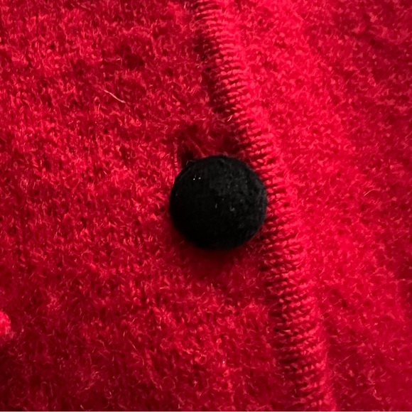 Red Wool Cardigan Women’s Size Large - Picture 11 of 12